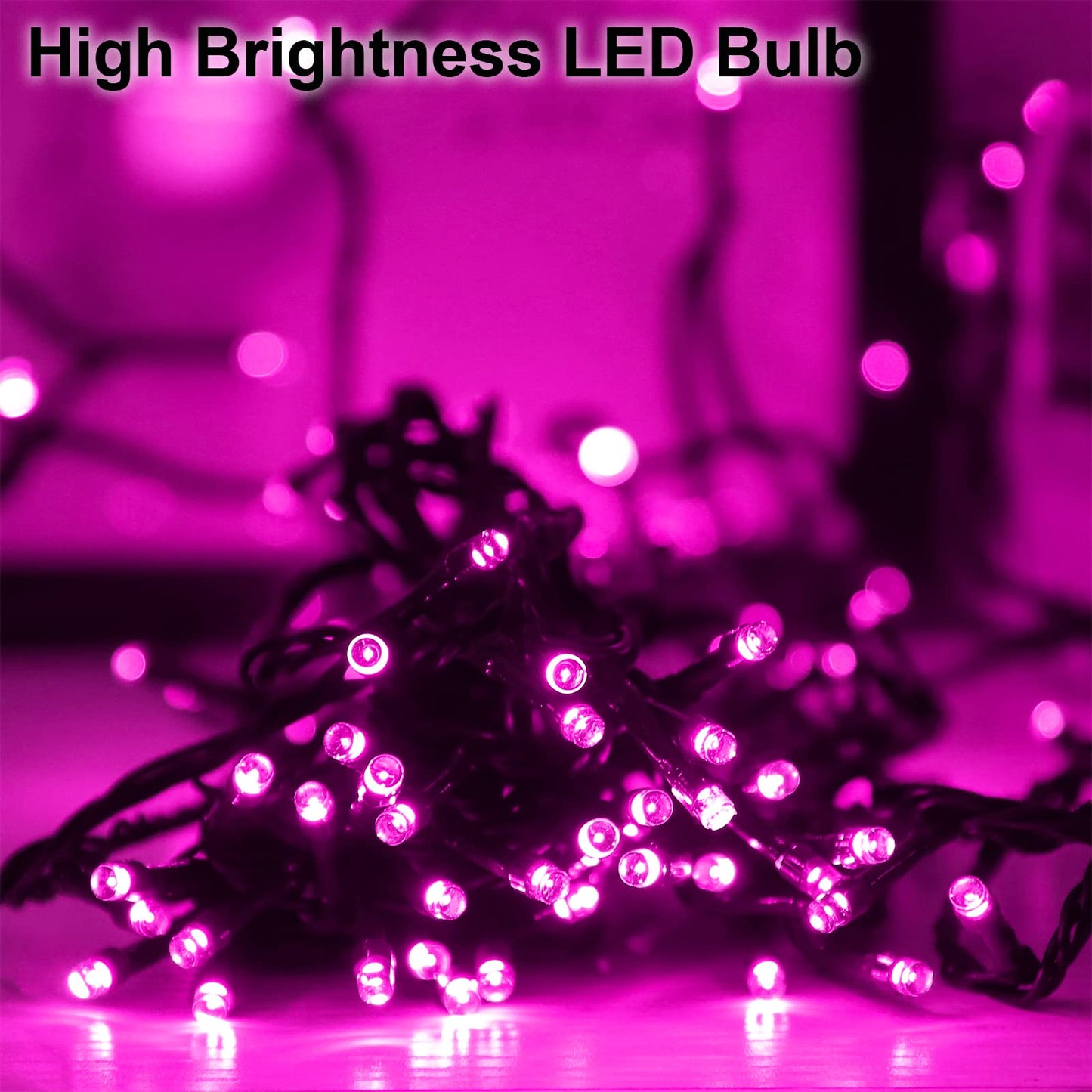 YAOZHOU Valentines Day Solar Christmas String Lights Outdoor Pink 2 Pack 144ft 400LED Fairy Lights with 8 Modes, IP44 Waterproof Lights for Tree Garden Patio Wedding Party Yard Decor