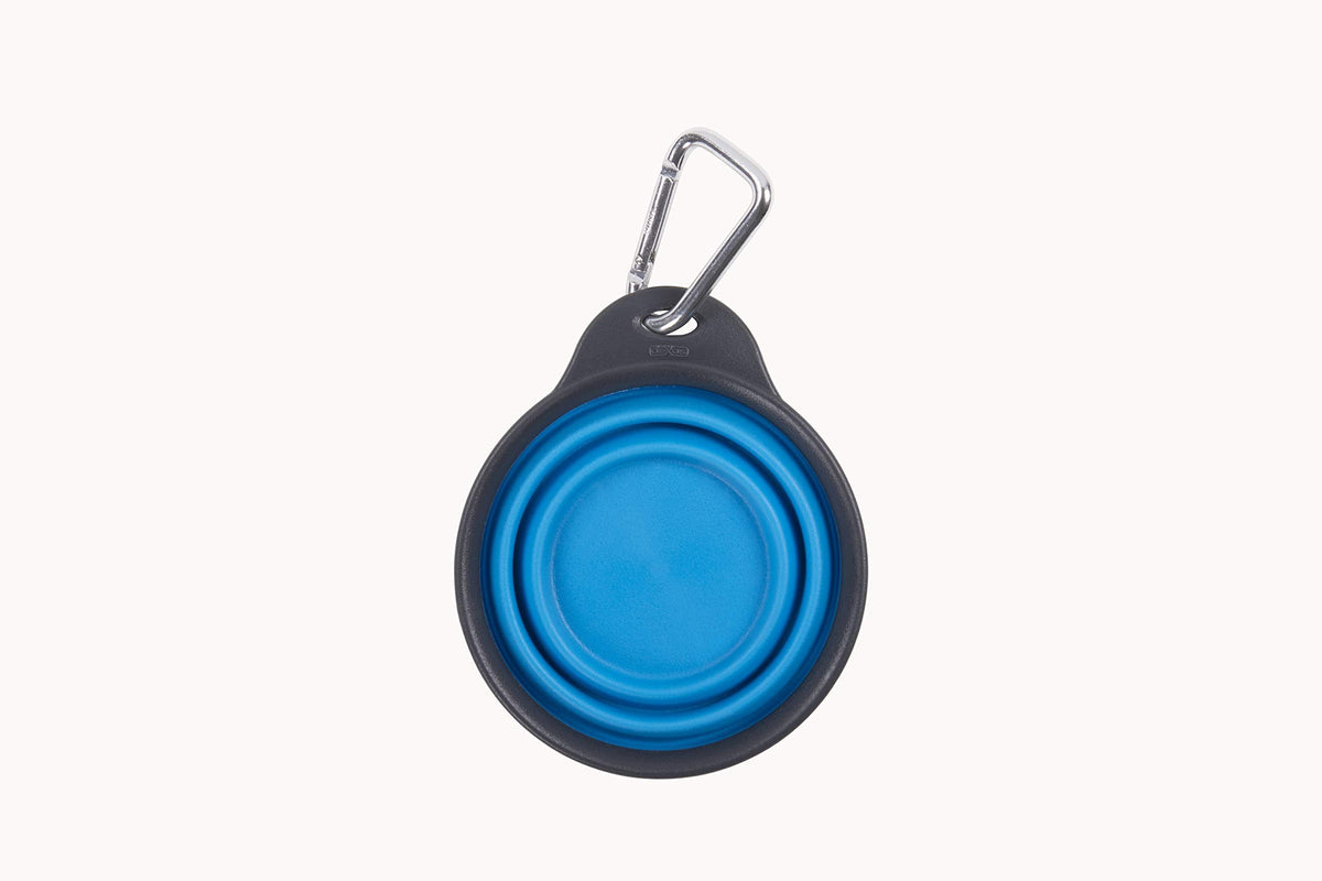 Dexas Popware for Pets Collapsible Travel Cup, Large, Gray/Blue