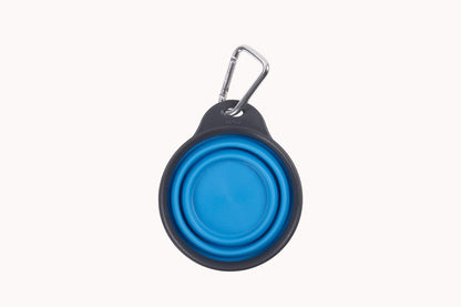 Dexas Popware for Pets Collapsible Travel Cup, Large, Gray/Blue