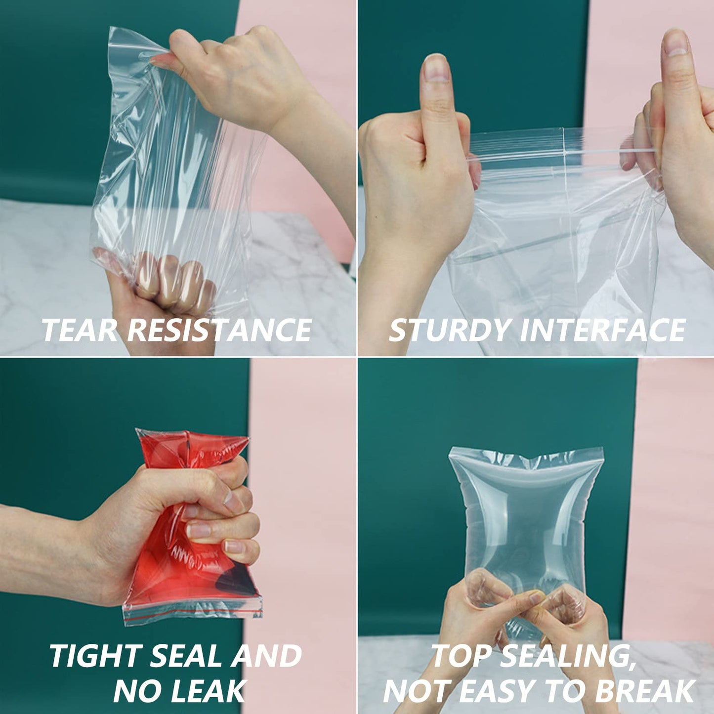 WEPOLY - 12" x 18"(100 Count) Large Zip Plastic Poly Bags - 2 Mil Clear Reclosable Zipper Bags for Prints, Photos, Documents, Clothing, T-Shirt, Storage
