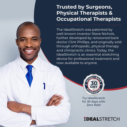 IdealStretch - Original Patented – Hamstring Stretcher, Lower Back Stretcher, Hip Stretcher, & Calf Stretcher - Pain Relief & Leg Stretcher