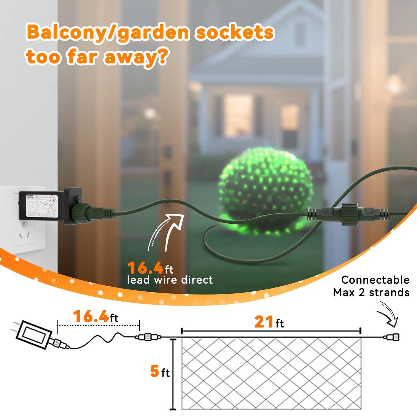 LitHome 21FT x 5FT Christmas Net Lights Outdoor Mesh Lights, 360 LED St Patrick’s Day Net Light for Bushes Connectable, 8 Modes Green Giant Mesh Light Waterproof for Christmas Garden Party Roof Decor