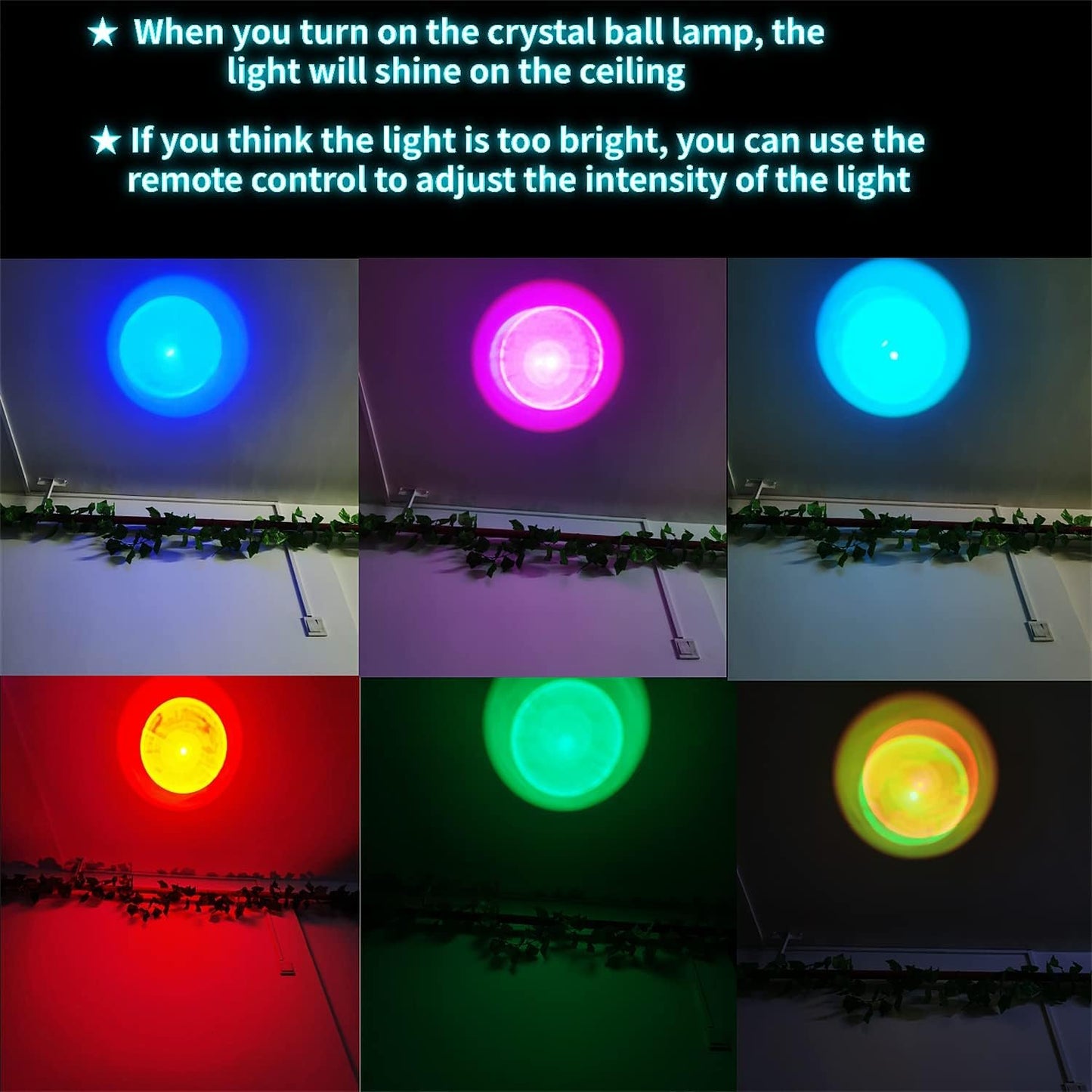 3D Crystal Ball Lamp with Lifelike LED Lion, 16 Color Changing Light, Dimmable Remote Control