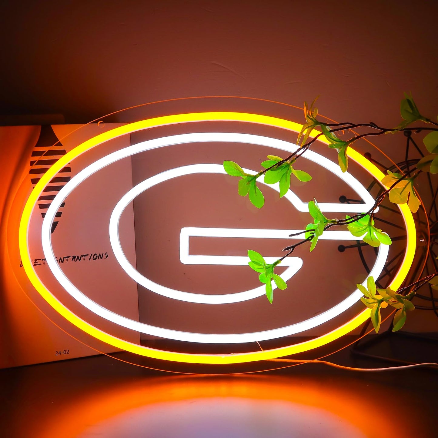 BNBIDEN Packers Football Neon Signs Led Sign for Wall Decor Rugby Team Light Up Sign Suitable for Man Cave Office Bar Pub Wall Art Gifts for Teen Boys