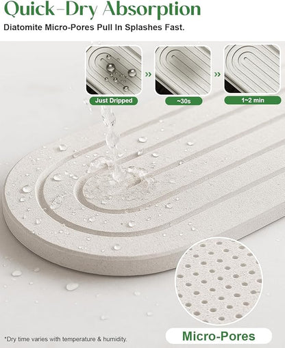 Stone Drying Mat for Kitchen Faucet: Diatomite Stone Drying Tray