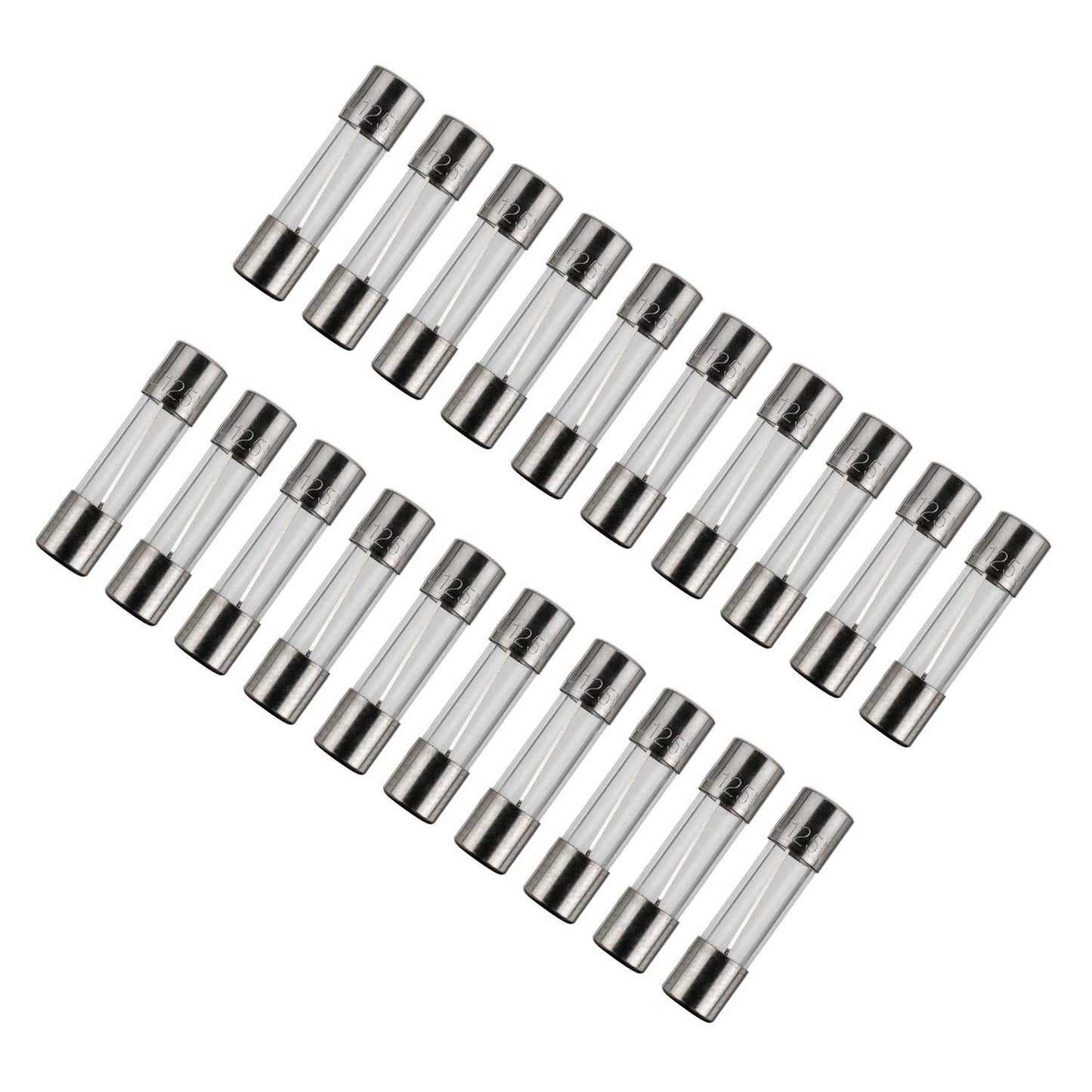 BOJACK Christmas Light Fuses Kit 3.6x10mm Mini Fuse 125V 2.5A 3A 5A and 5x20mm 125V 4A 5A 8A amp Fuses for Christmas Lights
