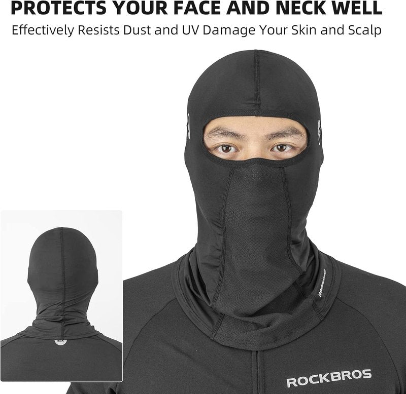 ROCKBROS Summer Balaclava Face Mask - Breathable Cooling Neck Gaiter for Motorcycle Cycling | Unisex