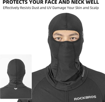 ROCKBROS Summer Balaclava Face Mask - Breathable Cooling Neck Gaiter for Motorcycle Cycling | Unisex