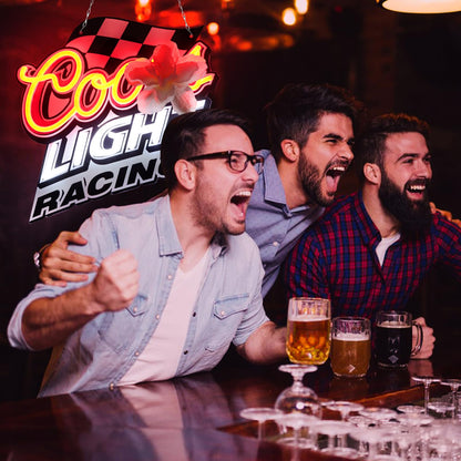 JFLLamp Crs LIGHT Neon Signs for Wall Decor Neon Lights for Bedroom Led Signs Suitable for Man Cave Bar Pub Restaurant Christmas Birthday Party Gift Led Art Wall Decorative Crs Light Bar Sign, 5V Usb Power, 17*11 Inch(Azure+red+white）