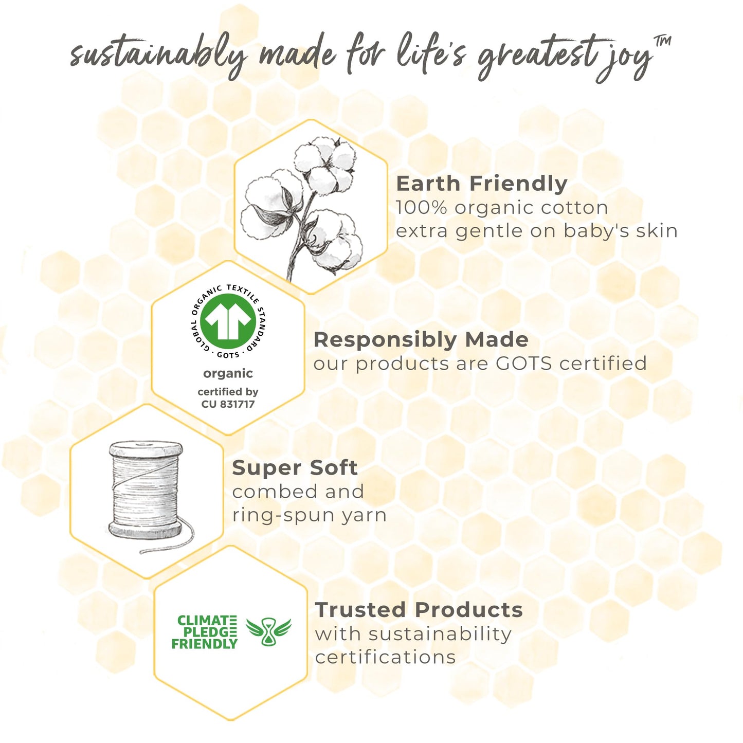 Burt's Bees Baby - Bibs, 4-Pack Lap-Shoulder Drool Cloths, 100% Organic Cotton with Absorbent Terry Towel Backing (Heather Grey)