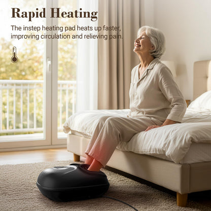 CuPiLo Foot Massager with Heat, FSA HSA Eligible Shiatsu Foot Massager Machine for Plantar Fasciitis, Vibration & Pressure for Neuropathy Pain, Gifts for Women Men, Fits Up to 12"