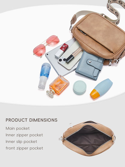 CLUCI Crossbody Bags for Women Trendy, Vegan Leather Shoulder Handbags，Purses for Women with Adjustable Wide Strap