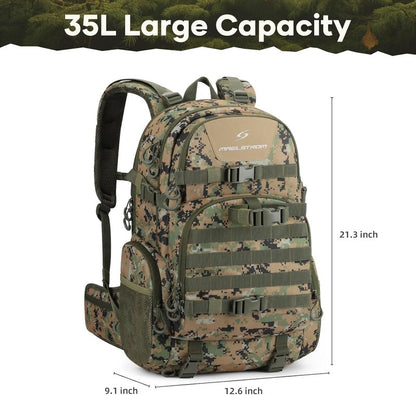 Hunting Backpack - Waterproof 35L Tactical Pack with Rain Cover | Camo Design for Men & Women