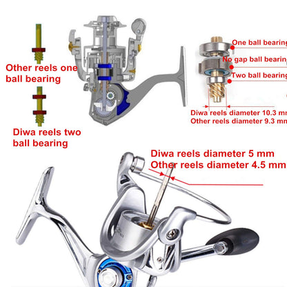 Diwa Spinning Fishing Reels for Saltwater Freshwater 3000 4000 5000 6000 7000 Spools Ultra Smooth Ultralight Powerful Trout Bass Carp Gear Stainless Ball Bearings Metal Body Ice Fishing Reels