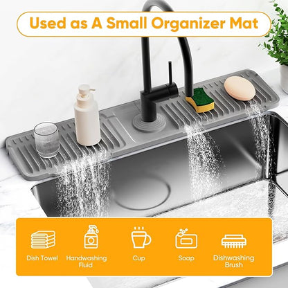 24'' Longer Faucet Mat for Kitchen Sink Splash GuardKitchen Sink Faucet Mat