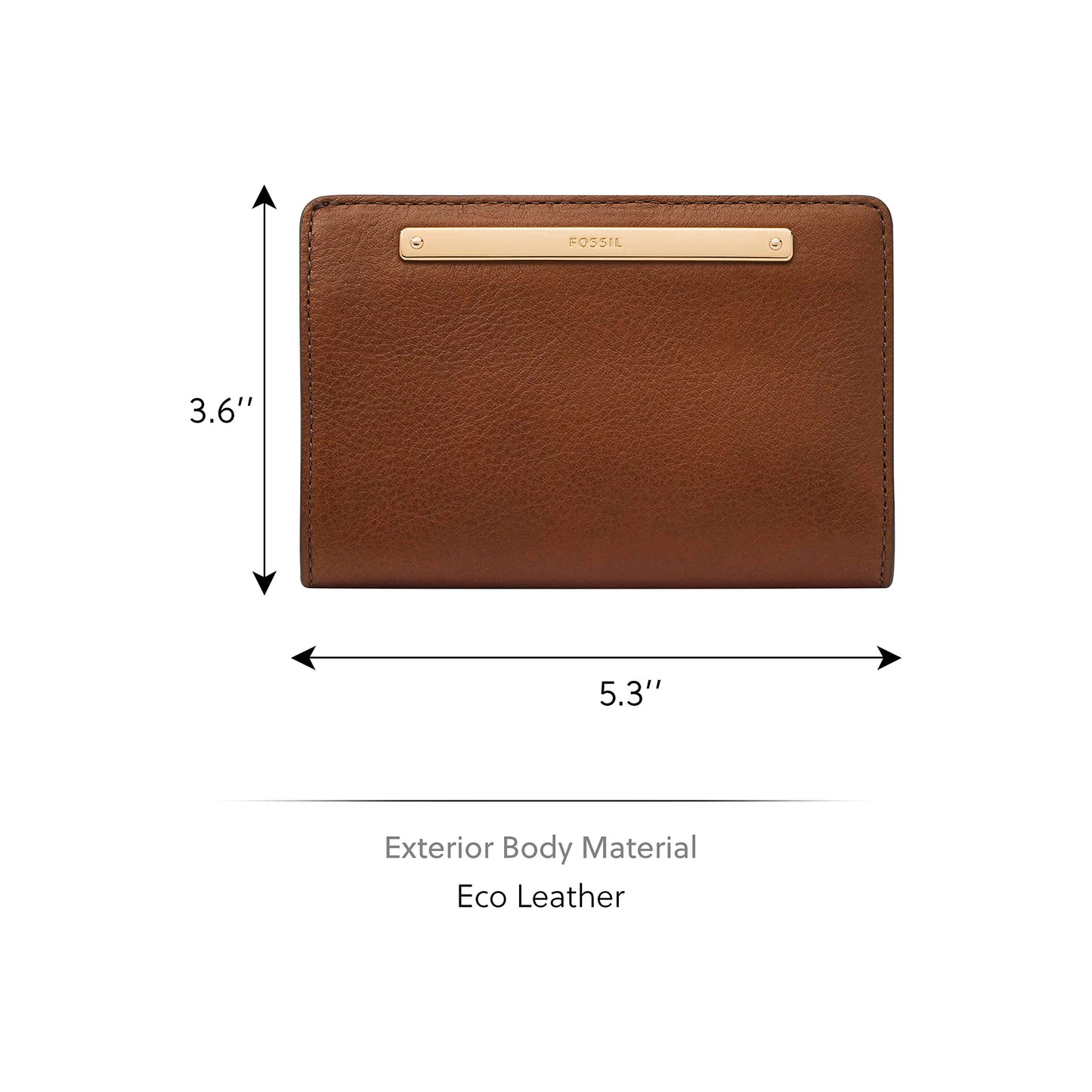 Fossil Women's Liza Leather Wallet Multifunction, Brown Leather Wallet for Women