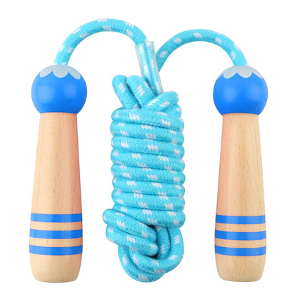 Jump Rope for Kids, Lorvain Adjustable Skipping Rope, Kids Jump Ropes with Wooden Handle for Girls Boys, Weighted Jumping Ropes for Fitness Workout Exercise Outdoor Fun Activity
