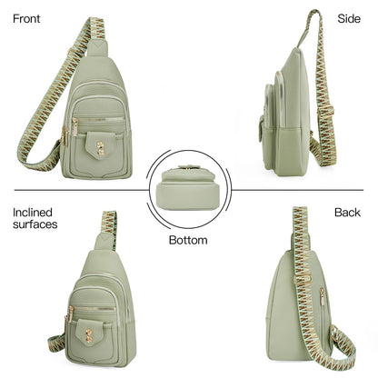 GAEKEAO Sling Bag Crossbody Bags for Women Vegan Leather Fanny Pack Chest Travel Anti Theft Purse Shoulder Bag handbags Gifts