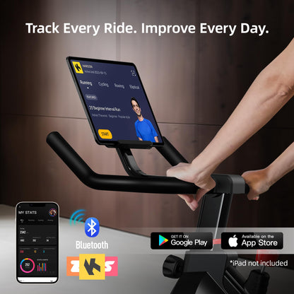 HARISON Exercise Bike for Home, Magnetic Indoor Cycling Bike with Quiet Belt Drive, 380 lb Capacity Spin Bike, Adjustable Resistance Stationary Bike for Cardio Workout & Weight Loss