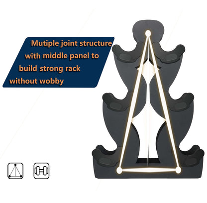 Dumbbell Storage Rack Weight Organizer Rack Only for Home Gym Weight Rack No need Assembly (3-Tier)