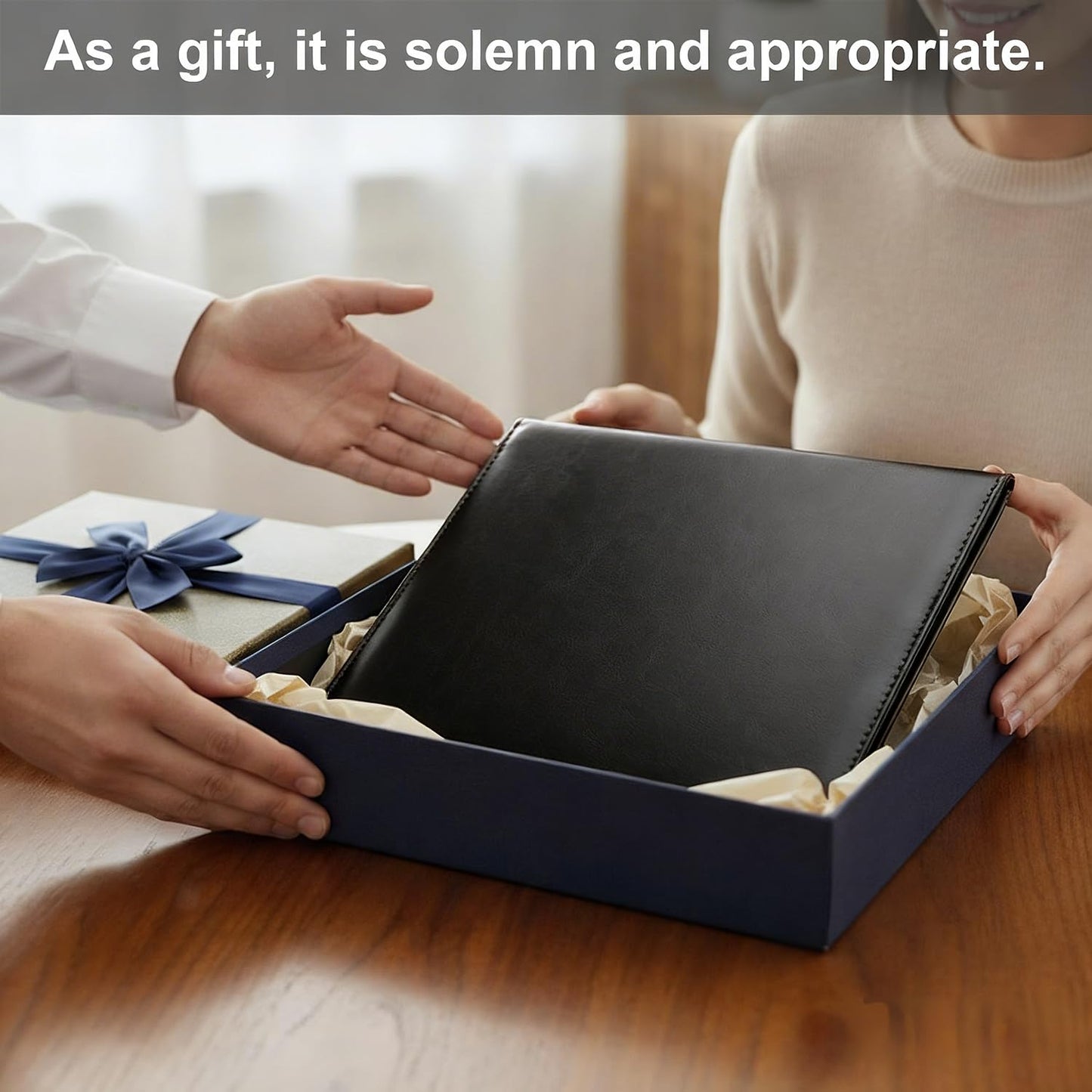 Diploma Cover 8.5 x 11 Certificate Holders for Letter-Sized Award Padded Menu Cover - Black Leather