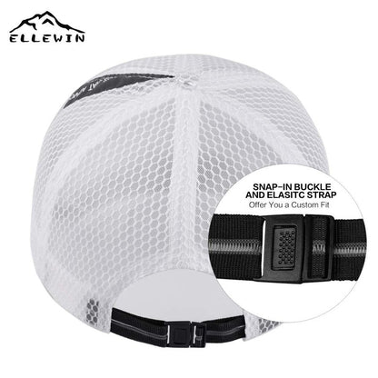 ELLEWIN Unisex Breathable Quick Dry Mesh Baseball Cap Sun Hat Tennis Cap White New-m/L