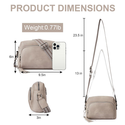 CLUCI Crossbody Bags for Women Trendy, Vegan Leather Shoulder Handbags，Purses for Women with Adjustable Wide Strap