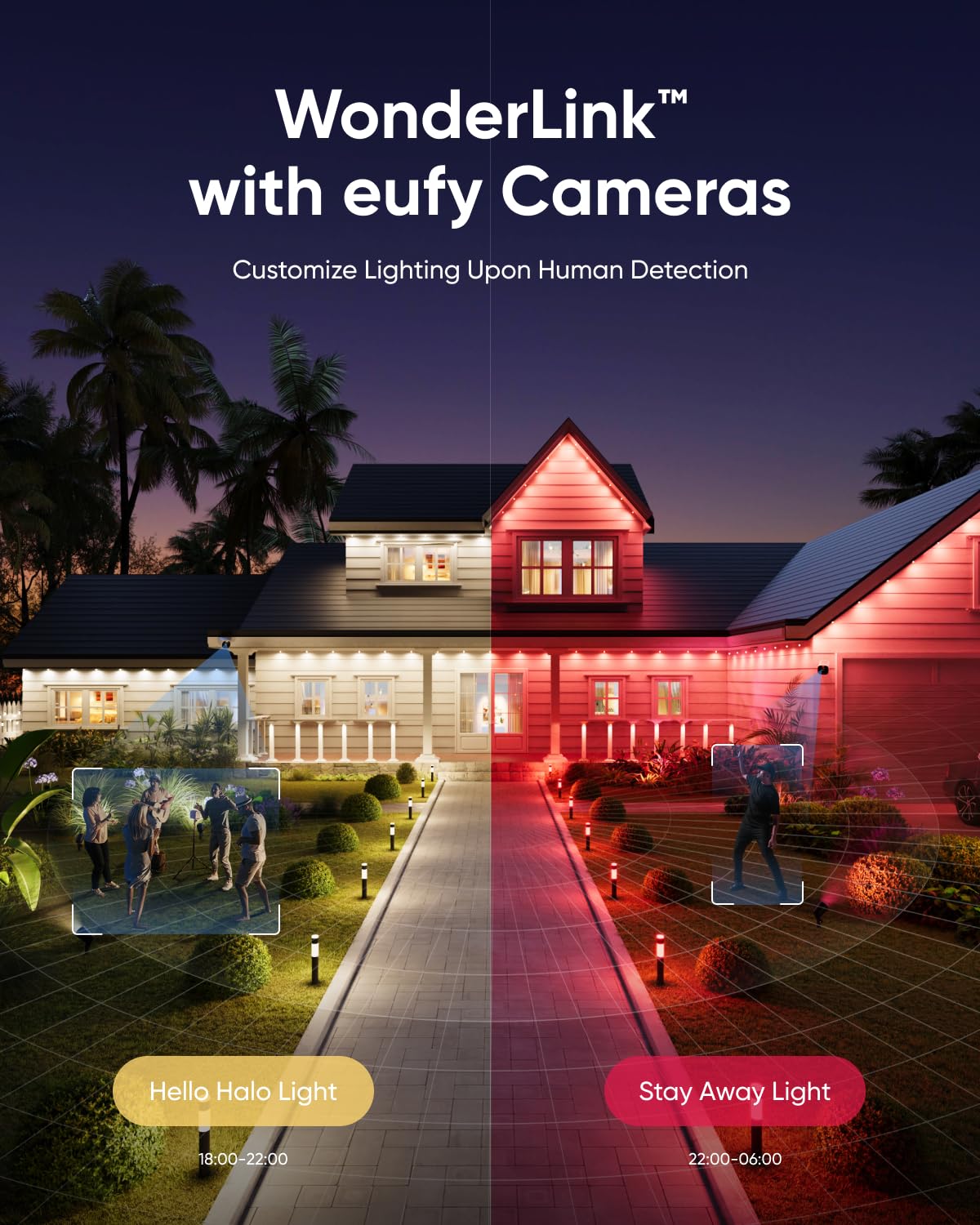 eufy Permanent Outdoor Lights E22, 100ft+ 50ft kit (Total 150ft) with 90 Triple-LED Lights, Smart RGBWW, Up to IP67 Waterproof, AI Lighting Themes for Halloween, Christmas, Links with Cameras, White