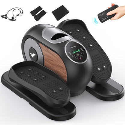 MERACH Under Desk Elliptical, Electric Ellipse Leg Exerciser as Seen on TV for Seniors with Remote Control & 12 Adjustable Speeds, Quiet Portable Seated Pedal Exerciser Machine for Home
