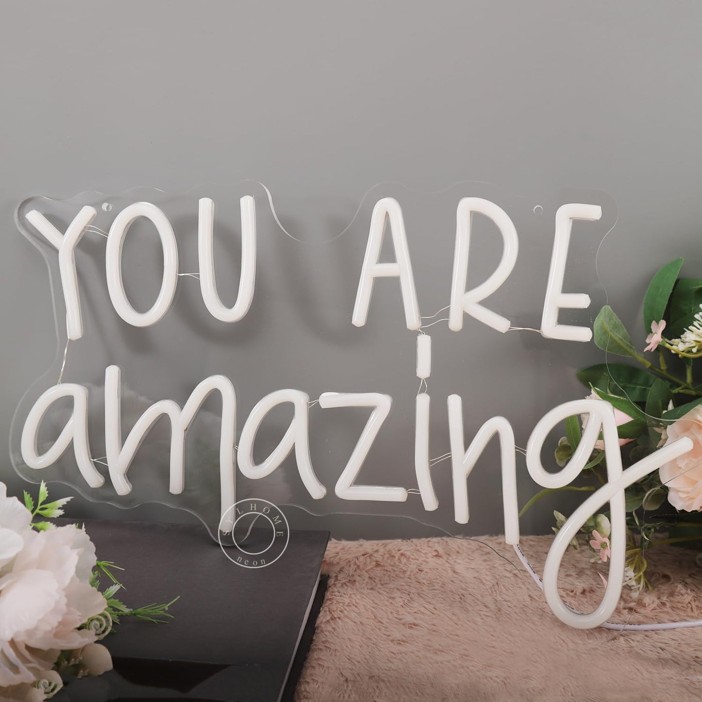SYLHOME You Are Amazing LED Neon Light Sign 5V Girls Boys Bedroom Living Room Classroom Wall Decor Sign Hanging Smart Kid Birthday Decoration USB 16.9" X 10.6" Cold White