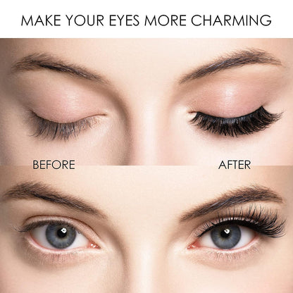 Magnetic Eyelashes, Effectively 3D Natural Look False Lashes without Eyeliner, Reusable & Light Weight Magnetic Eyelashes with Applicator No Glue