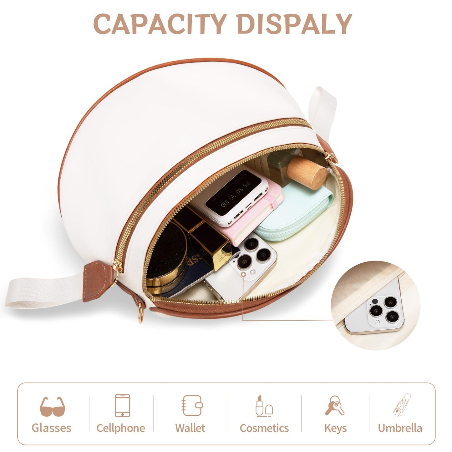 oscaurt Leather Crossbody Bag Bum Bag for Women Large Sling Bag Cross Body Purse Shoulder Handbag Fanny Pack