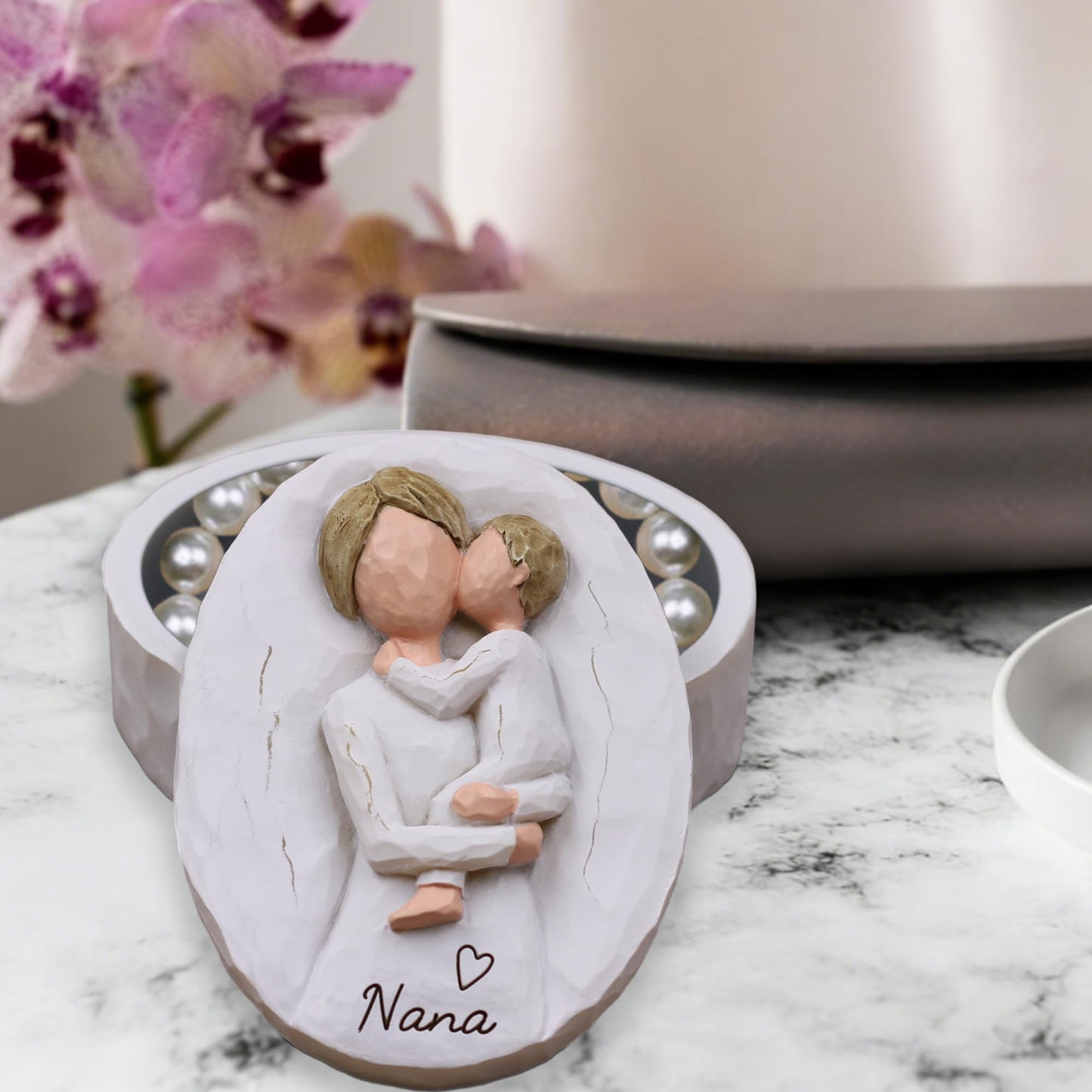 Sayouart Nana Gifts for Grandma, Gifts for Nana for Birthday, Mother’s Day and Christmas, Sculpted Hand-Painted Keepsake Box
