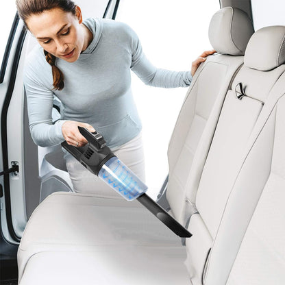 RSAOENF Handheld Vacuum Cordless Car Vacuum Cleaner with LED Light, High Power Suction, Portable Lightweight Rechargeable Hand Vacuum for Car, Home, Pet, Office