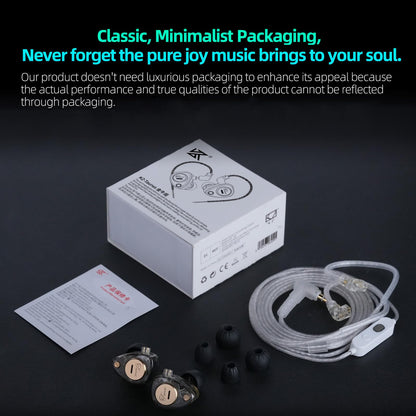 KZ Taurus in Ear Monitor Headphones, Horizontal 2DD Gaming Earbuds Wired IEM in Ear Headphones, Noise Cancelling Ear Buds Sound Localization in-Ears for Singers Musicians Audiophiles