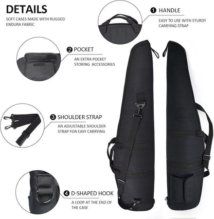 Soft Rifle Gun Case - 41/45/49 Inch Shotgun Carrying Bag with Adjustable Shoulder Sling
