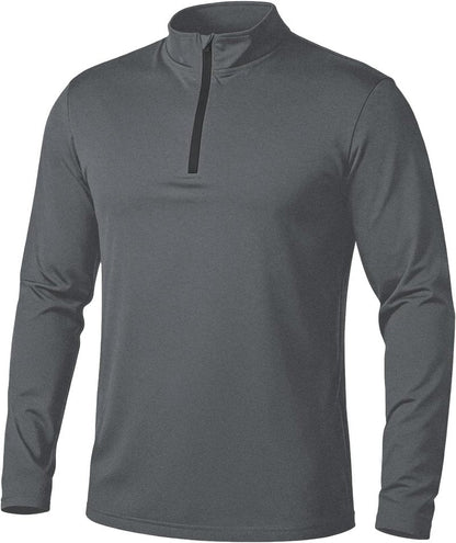 Men's Quarter Zip Pullover Golf Shirt - UPF 50+ Moisture-Wicking & Breathable Sun Protection