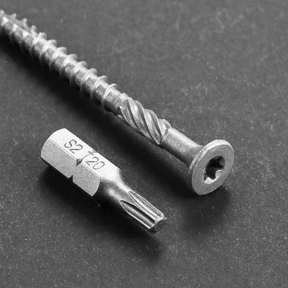 Wensilon #8 * 1-5/8" 304 Stainless Steel Deck Screws, (3300pcs) 15 lbs.Exterior Wood Screws, Rust Resistant epoxy Coated, Bronze, T20 Star Bit