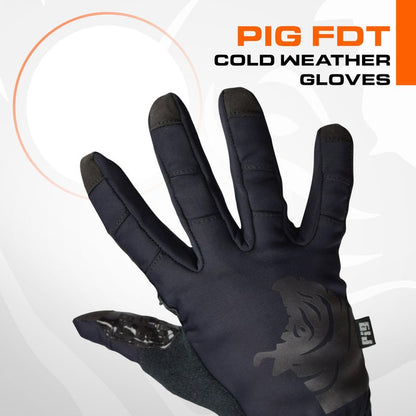 PIG FDT Full Dexterity Cold Weather Gloves, Insulated, Touchscreen Compatible, Silicone Grip, for Shooting Sports, 1 Pair
