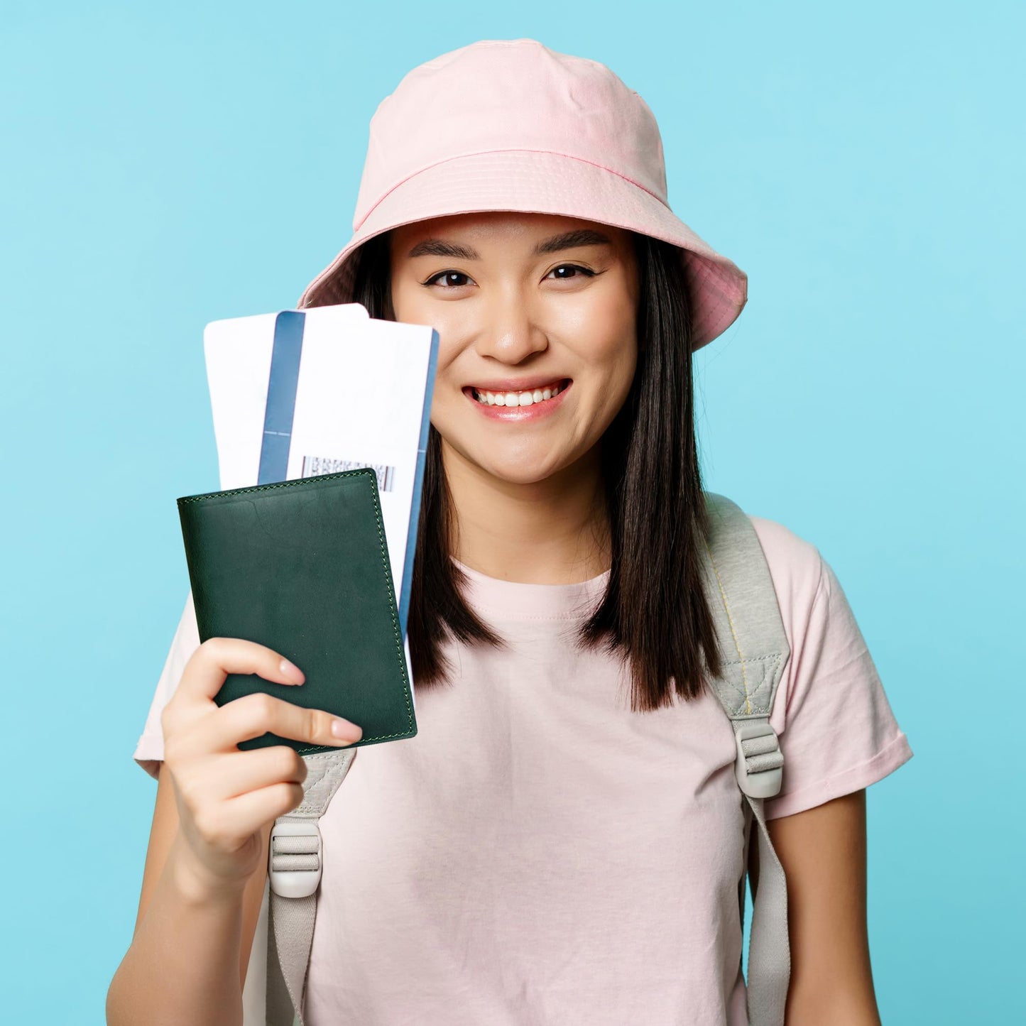 HIFA Leather Passport Holder, Handmade Passport Cover with Card and Ticket Slot - Genuine Leather, Elegant Design, Easy Access - Passport Case, Passport Wallet, Passport Holder