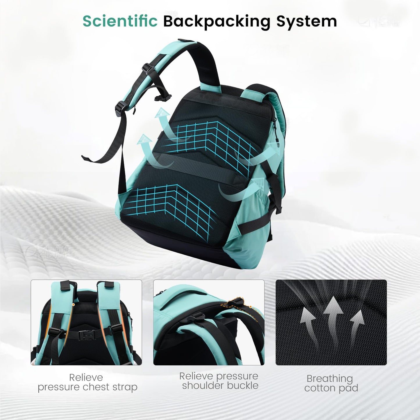 LOVEVOOK Laptop Backpack for Women with Cup Holder,15.6 Inch Work Teacher College Computer Backpack Bag with Chest Buckle Back Pad Shoulder Buckle,Waterproof Bookbag School Backpack for Girl Boy Teen
