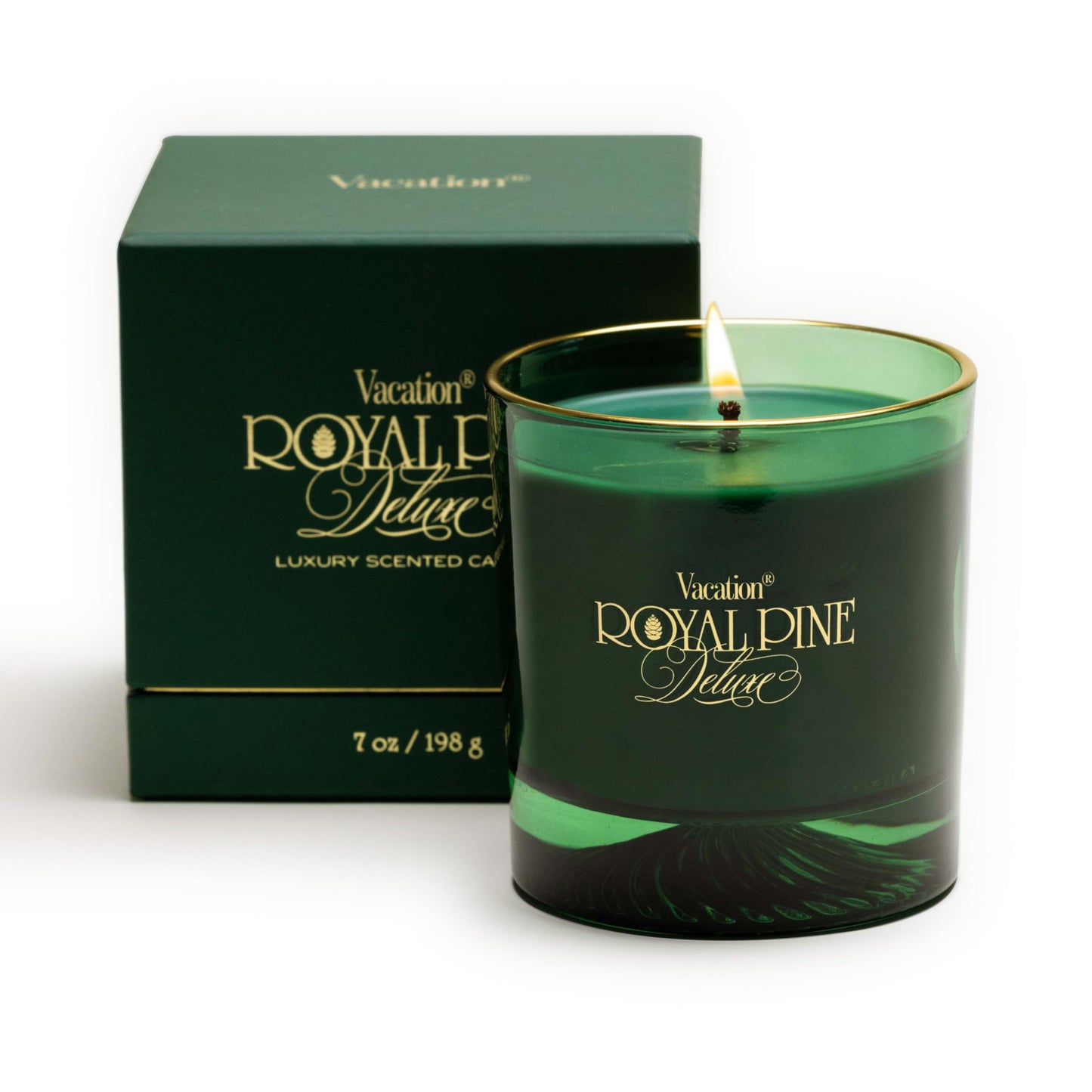 Vacation Royal Pine Scented Soy Candle, 7 Ounces - Pine Candle for Winter Home Decor, 70-Hour Burn, Gift for Women