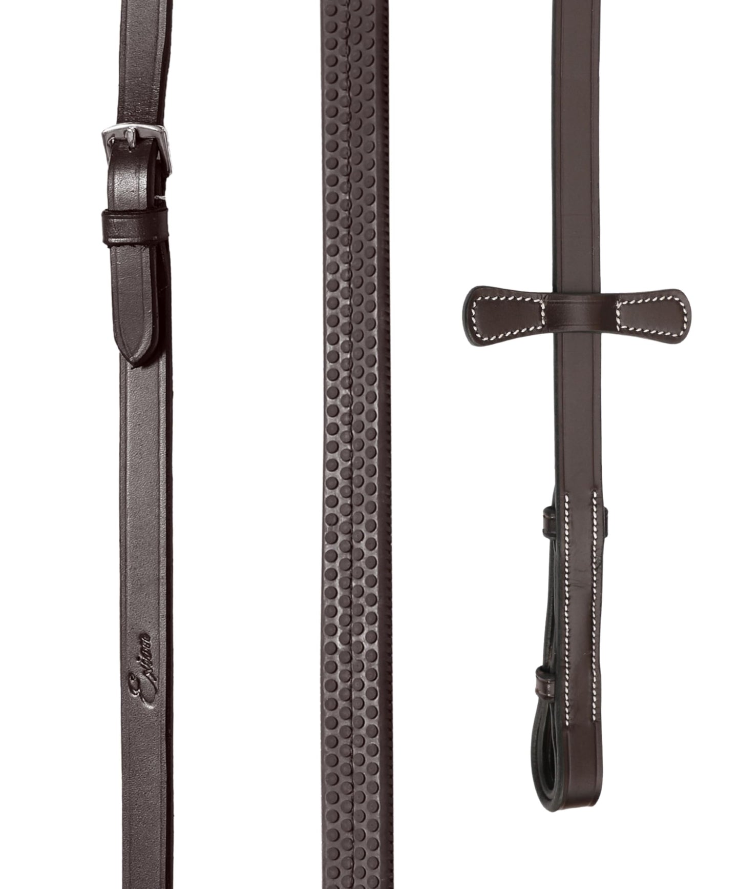 Exion Nova Hackamore Bridle – Anatomical Bitless Horse Bridle with Rubber Reins – Padded Anti-Pressure Crownpiece – Vegetable-Tanned Leather Bitless Bridle for Jumping & Training