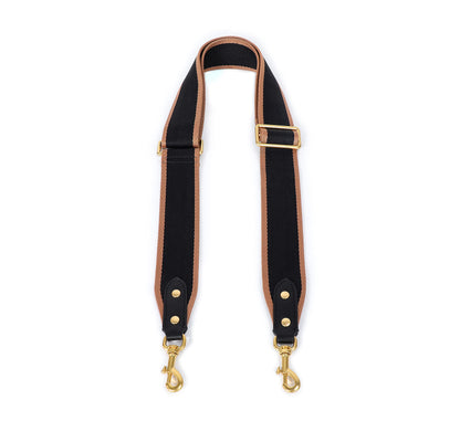 GOXTECH Purse Strap Replacement Crossbody Handbag Stripe Wide Adjustable (Black -Bag Strap)