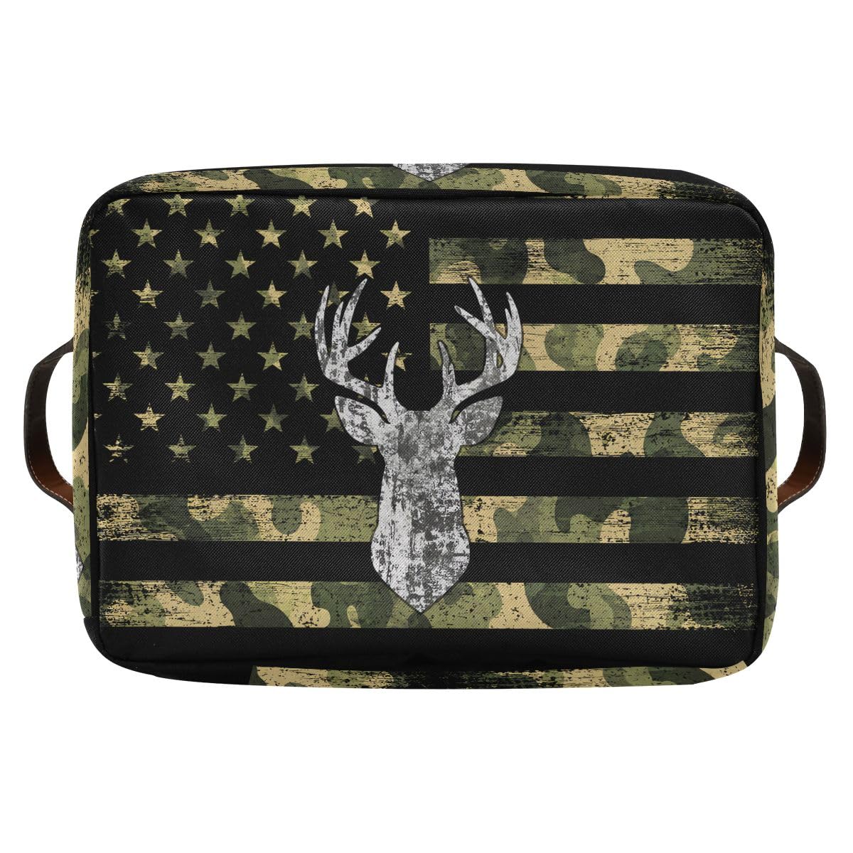Camo Hunting Rectangular Storage Basket Organizer Bin Shelf Baskets For Clothes Gifts For Home Office Dorm