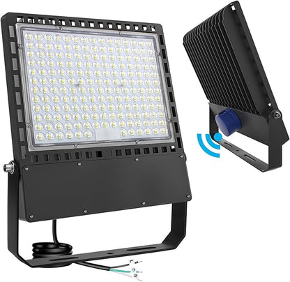 STASUN 400W 60000LM LED Flood Stadium Light with Photocell, 100-277V Dusk to Dawn Outdoor Lighting, 5000K Daylight, IP67 Waterproof, ETL Certified for Sport Courts Arena Parking Lot