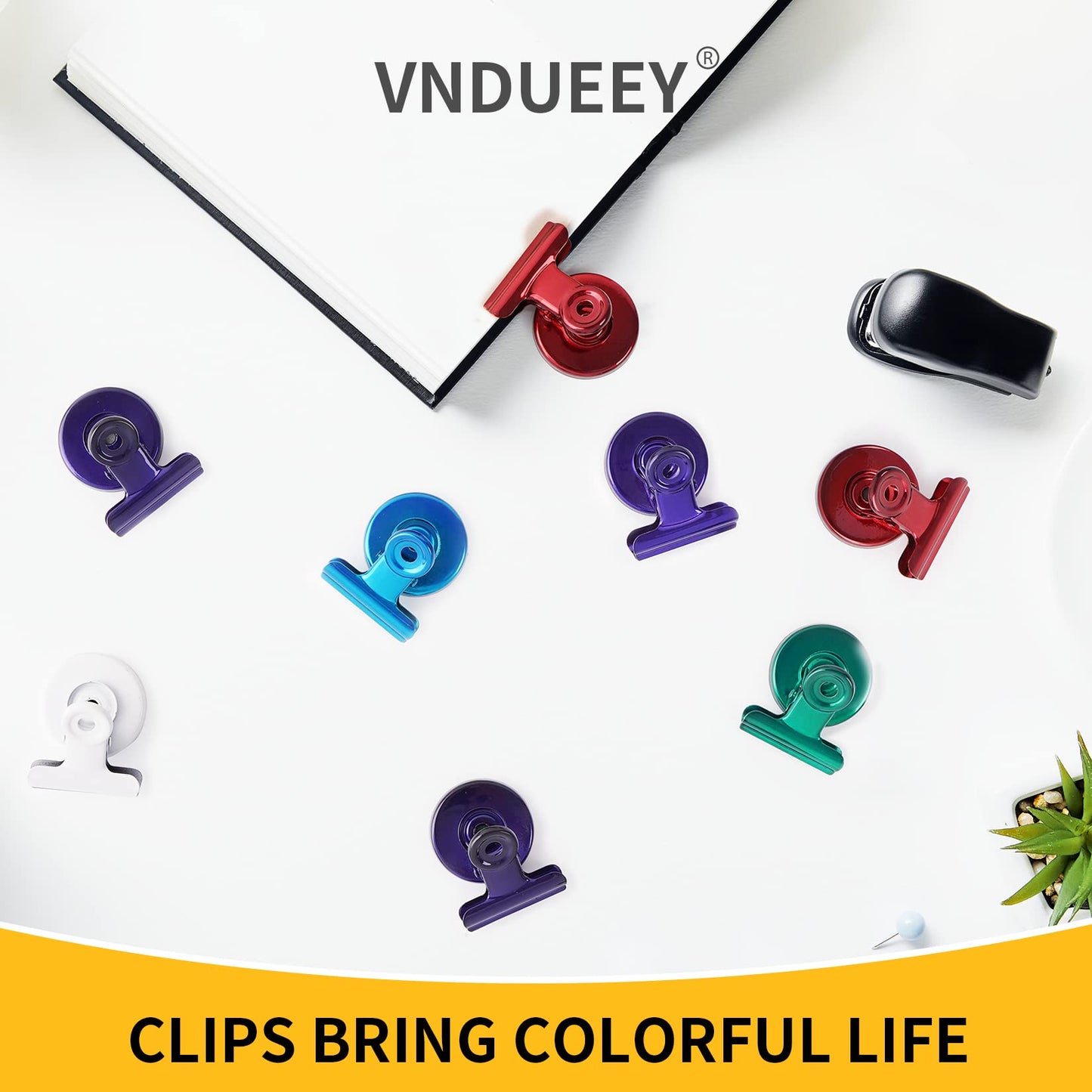 VNDUEEY 20 Pack Fridge Magnets Refrigerator Magnets, Strong Magnetic Clips Heavy Duty, Magnet Clips for Whiteboard, Magnets for Fridge Locker Office Accessories (White)