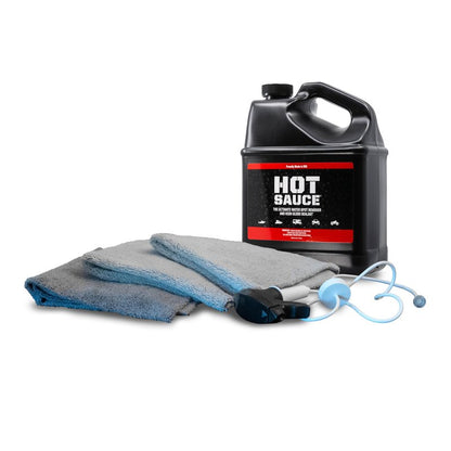 Boat Bling Hot Sauce To Go Kit, 1 Gallon with Sprayer and 3-Pack Towels