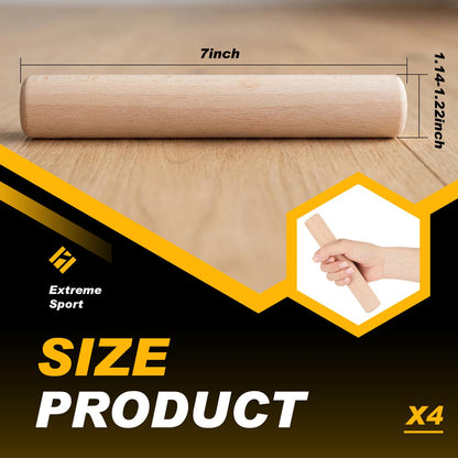 Qunclay 2 Pcs Climbing Hard Wood Pegs for Peg Boards, 6.5" in Length Wood Peg Board Climbing Holds for Body Building, Grip/core Strength and Endurance Training