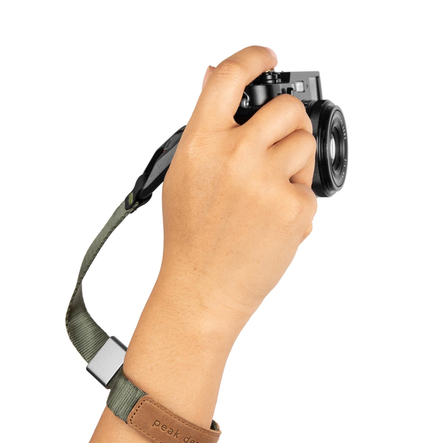 Peak Design Cuff Camera Wrist Strap, Sage, Compatible with DSLR, Compact and Point-and-Shoot Cameras, Low Profile, Quick Release and Connection, 200 lb Capacity, Camera Straps for Photographers